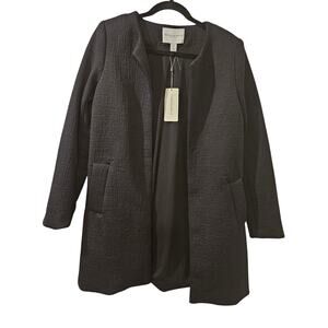 Carolina‎ Belle Montreal Open Front Textured Black Coat Jacket NWT Size Small